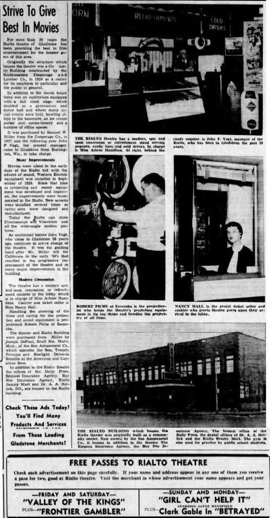 Rialto Theatre - Feb 20 1937 Article (newer photo)